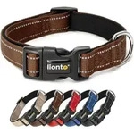 Lionto - Hundehalsband, (l) Verstellbare L&auml;nge 40-60 Cm, Braun