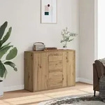 Sideboard Artisan-eiche 88x30x64 Cm Holzwerkstoff - Vidaxl