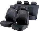 Walser - Autositzbezug Basic Elegance Komplett-set Schwarz Grau Sitzbez&uuml;ge