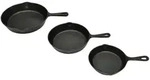 3-tlg. Steakpfannen Set Gusseisen Vidaxl