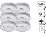 6er Set Rauchmelder 10 Jahres Batterie - Vds Zertifiziert & Stummschaltfunktion
