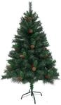 Svita Weihnachtsbaum K&uuml;nstlich Mit Tannenzapfen Und Beeren Inkl. St&auml;nder 150cm
