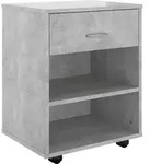 Vidaxl - Rollschrank Betongrau 46x36x59 Cm Holzwerkstoff
