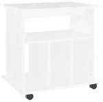 Rollschrank Wei&szlig; 60x45x60 Cm Ingenieurholz