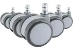 5x Hartbodenrollen Rolo Move 60 No-noise 11mm / 60mm (5er Pack) B&uuml;ro-stuhl-rollen