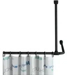 Deckenst&uuml;tze F&uuml;r Duschstangen Schwarz, 57 Cm, 57 Cm, Schwarz, Aluminium Schwarz ,