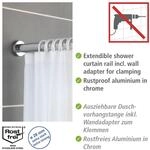 Teleskop Luz Brausestange, &Oslash; 2,8 Cm, 110-185 Cm, Chrom Wenko