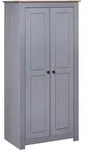 Kleiderschrank Grau 80x50x171,5 Cm Kiefernholz Panama - Vidaxl