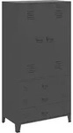 Industrial Kleiderschrank Anthrazit 90x50x180 Cm Metall - Vidaxl