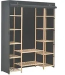 Kleiderschrank Grau 135 X 40 X 170 Cm Stoff - Vidaxl