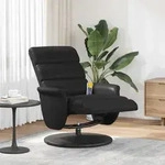 Massagesessel Mit Fu&szlig;teil Schwarz Kunstleder - Vidaxl