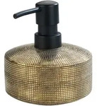 Keramik Seifenspender Rivara Gold, Fl&uuml;ssigseifen-spender, Handbemalt, 400 Ml, Gold,