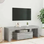 Vidaxl - Tv-schrank Mit Led-leuchten Grau Sonoma 120x35x40 Cm