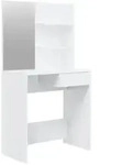 Schminktisch Mit Spiegel Hochglanz-wei&szlig; 74,5x40x141 Cm - Vidaxl