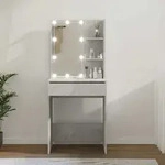 Schminktisch Mit Led Betongrau 60x40x140 Cm - Vidaxl