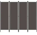4-tlg. Raumteiler Anthrazit 200x180 Cm Vidaxl
