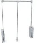 Emuca - Kleiderlift F&uuml;r Garderoben Hang, 600 - 830, Verchromt, Stahl Und Kunststoff