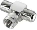 Satellitenadapter Transmedia T-f&ouml;rmig 1x Stecker 2x Kupplung