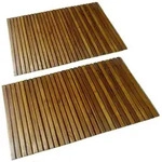 2 Stk. Akazienholz Badematte 80 X 50 Cm Vidaxl