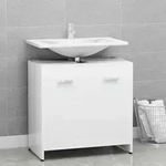 Badezimmerschrank Wei&szlig; 60x33x61 Cm Holzwerkstoff Vidaxl
