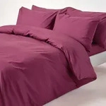Homescapes - Bettw&auml;sche Bordeaux Pflaume Fadendichte 200, 230 X 220 Cm