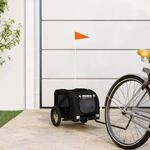 Fahrradanh&auml;nger Hunde Schwarz Oxford-gewebe Und Eisen - Vidaxl