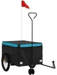 Vidaxl Bike Trailer Black And Blue 45 Kg Iron