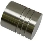 Gardinia Endknopf Zylinder Zu Stilprogramm Chicago, &Oslash; 20 Mm, Edelstahl-optik,...