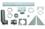 Basis-anschluss-set 80/125 Mm An Der Fassade Konzentrisch Edelstahl/pp -...
