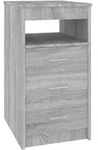 Sideboard Mit Schubladen Grau Sonoma 40x50x76 Cm Holzwerkstoff - Vidaxl