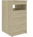 Sideboard Mit Schubladen Sonoma-eiche 40x50x76 Cm Holzwerkstoff Vidaxl