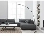 Trio - Led Bogenlampe Shanghai Dimmbar, 200cm Ausladung, Metall Schwarz