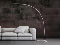 Trio - Led Bogenlampe Shanghai Dimmbar, 200cm Ausladung, Metall Wei&szlig;