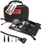 Heyner&reg; Fu&szlig;pumpe Doppelzylinder Fahrradpumpe Luftpumpe Autoventil 10 Bar Mit