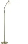Lampe Philo Led Standleuchte 1flg Messing Geb&uuml;rstet/wei&szlig; 1x Led-d45, E14, 4w