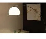 Lampe Vessa Bogenstandleuchte 1,7m Chrom/wei&szlig; - Brilliant