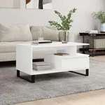 Vidaxl Couchtisch Wei&szlig; 90x49x45 Cm Holzwerkstoff