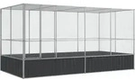 Vidaxl - Voliere Mit Erweiterung Silbern 418x207x212 Cm Stahl