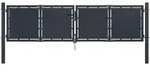 Gartentor Stahl 300&times;100 Cm Anthrazit - Vidaxl