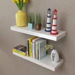 Wandregale 2 Stk. Mdf Wei&szlig; Vidaxl