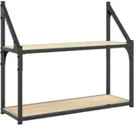 Wandregal 2 F&auml;cher Sonoma-eiche 60x21x51 Cm Holzwerkstoff Vidaxl