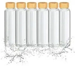 Trinkflasche Mit Bambusdeckel, 6er Set, 500 Ml, Wasserflasche Mit H&uuml;lle,