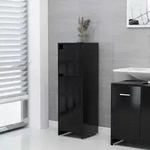 Badezimmerschrank Schwarz 30x30x95 Cm Holzwerkstoff Vidaxl Schwarz