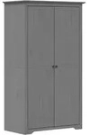 Vidaxl Kleiderschrank Bodo Grau 99x53,5x173 Cm Aus Massivholz