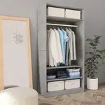 Vidaxl Wardrobe Concrete Grey 100x50x200 Cm Engineered Wood