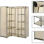 Eckkleiderschrank Creme 130 X 87 X 169 Cm Vidaxl