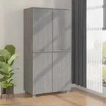 Kleiderschrank Hamar Hellgrau 89x50x180 Cm Massivholz Kiefer - Vidaxl