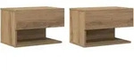 Wand-nachttische 2 Stk. Artisan-eiche Vidaxl