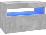 Vidaxl - Tv-schrank Mit Led-leuchten Betongrau 60x35x40 Cm