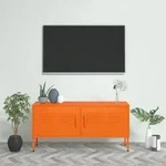 Vidaxl Tv Cabinet Orange 105x35x50 Cm Steel